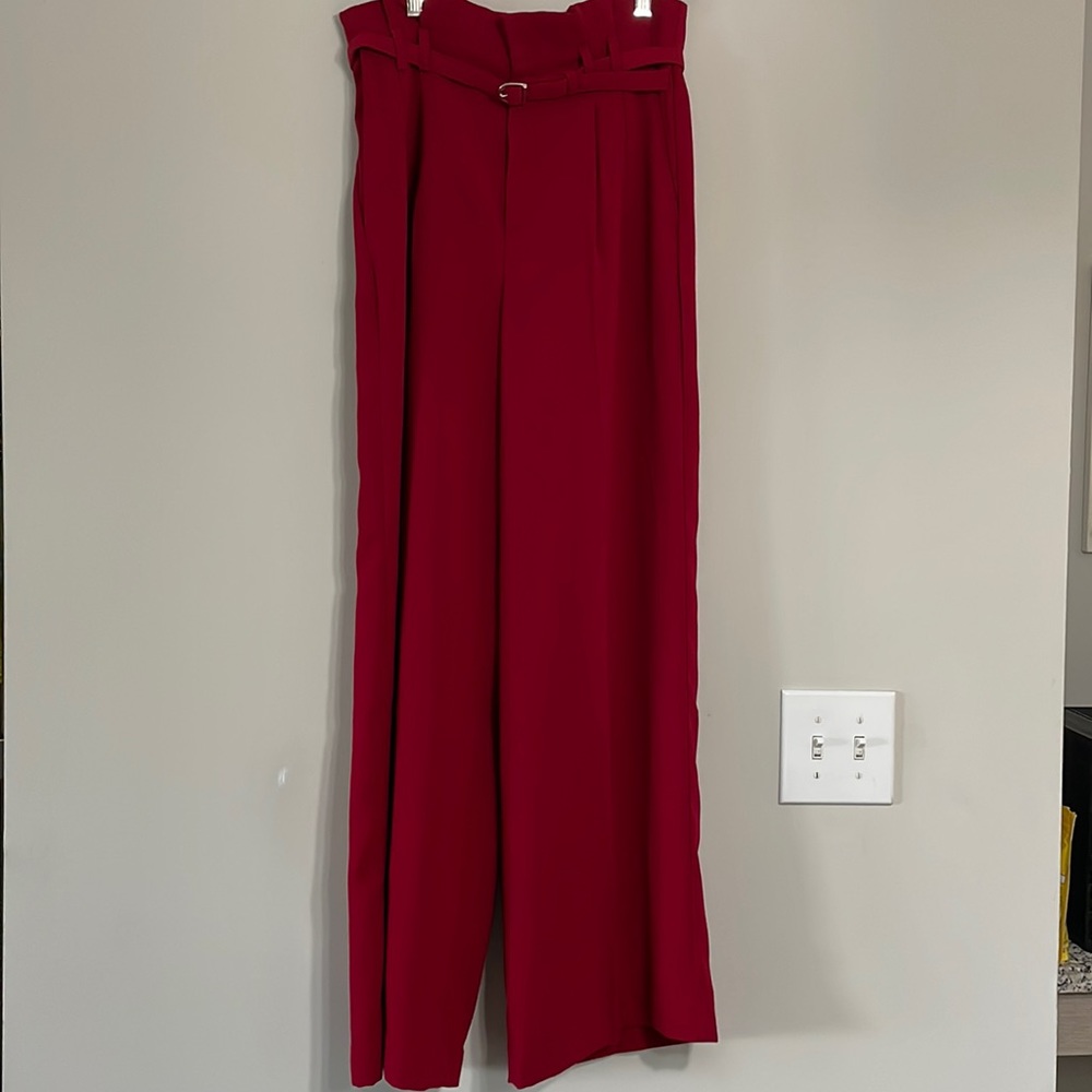 Express Red Wide Leg Pants